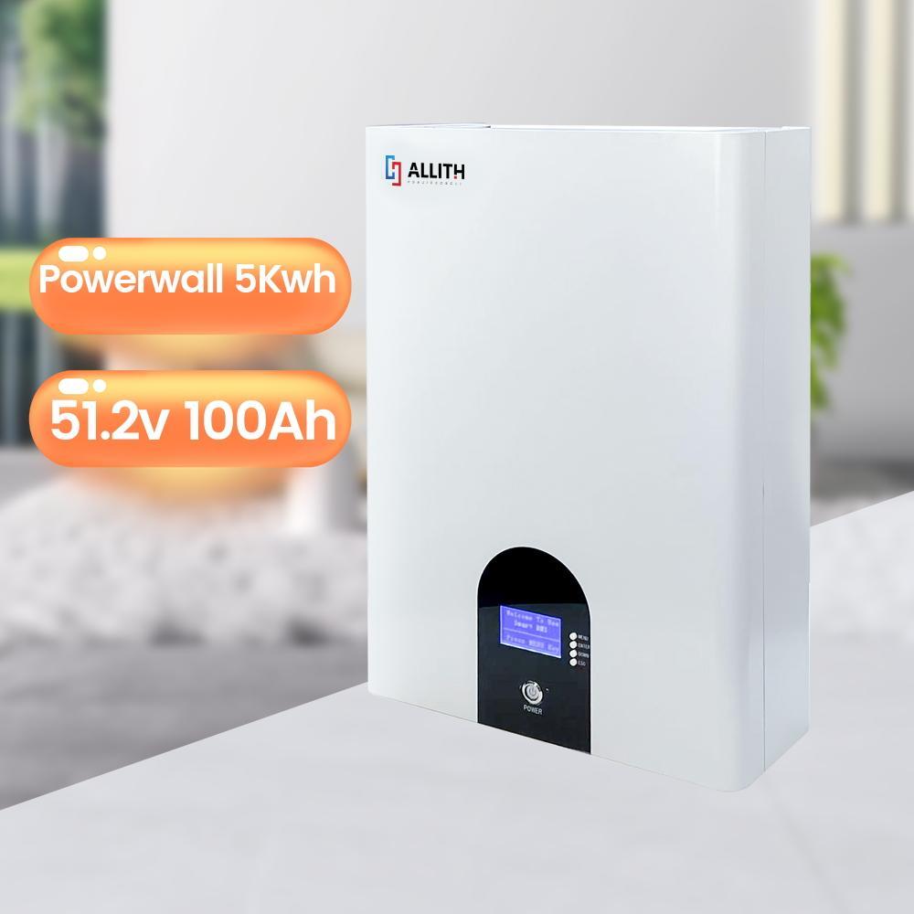 ALLITH Powerwall 5Kwh 51.2v 48V 100Ah LiFePO4 Lithium Ion Battery Pack  10Kwh 15Kwh 20Kwh 25Kwh Power wall_Huajie